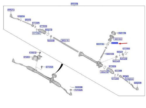 Hyundai Bayon BC3 Lenkgetriebe-Öldichtung 565181C100 NEU ORIGINAL