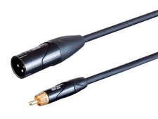 Monoprice XLR Male to RCA Male - 1ft - Black, Heavy Gauge 24AWG On Tour Cables