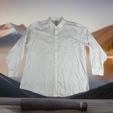 Brooks Brothers Mens Regent Fit White Pinpoint Oxford Dress Shirt 17.5-34 office