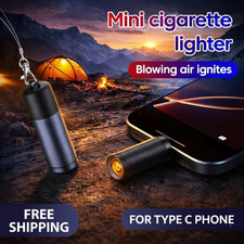 USB Tipo-C Teléfono Móvil Encendedor de Cigarrillos Soplador de Aire Portátil Mini Encendedor NUEVO