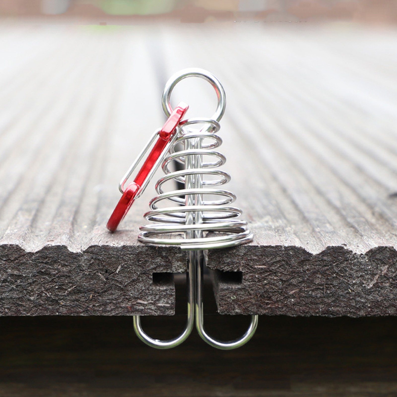 Deck Anchor Pegs With Spirng Buckle Retractable Spring Aluminium Alloy Wind BA