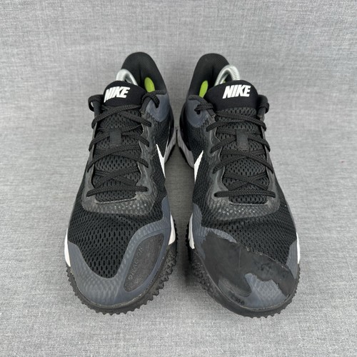 Nike Alpha Huarache Elite 3 Shoes Mens 9 Black Turf Running Sneakers CK0748-003 - Picture 3 of 10