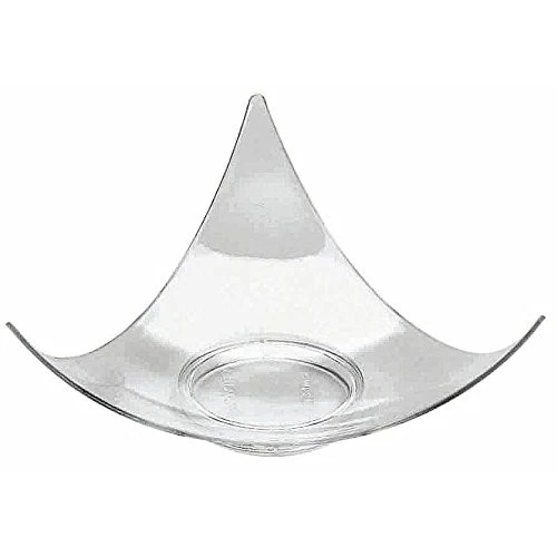 Mini plato de plástico desechable triángulo - 3 1/2" L 200 por estuche Foto 2 de 3