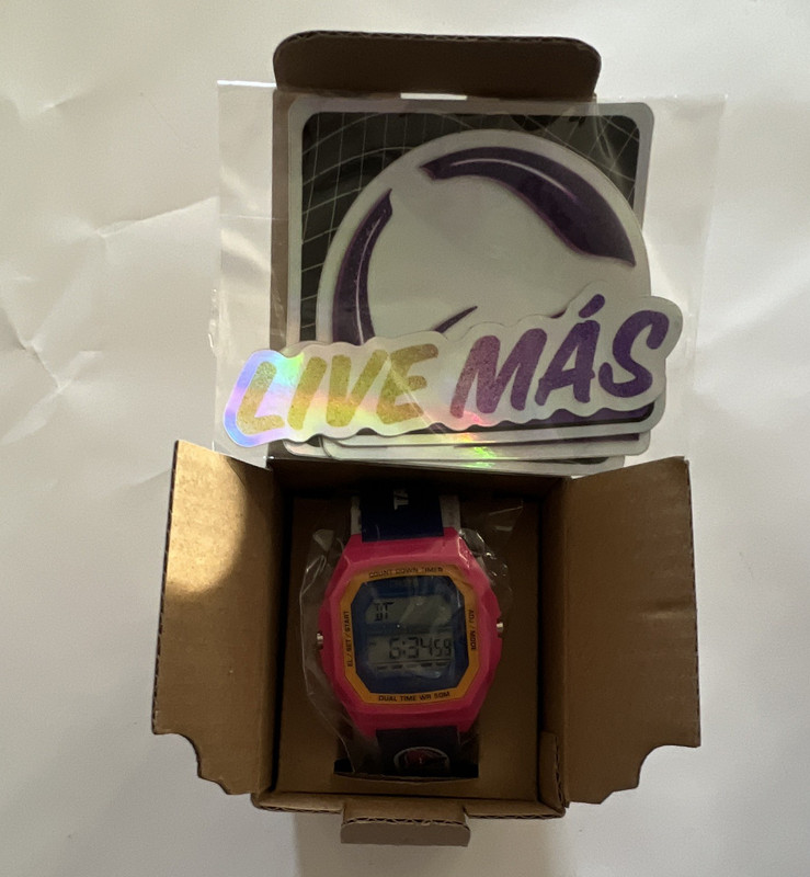 Taco Bell Y2K decades digital watch & stickers 