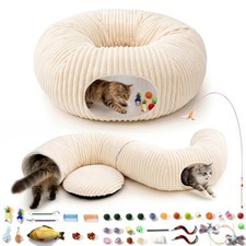 Moymo Cat Tunnel Bed 40 Pcs Interactive Cat Toys Cat Tube Kitten Toys For