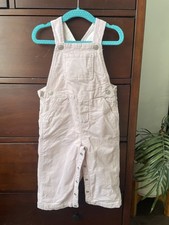 Ralph Lauren Baby Pink Corduroy Overalls With Snap Opening. 12M