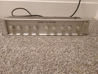 Crown VFX2A Dual Channel Rack-Mounted Electronic Filter Crossover Vintage