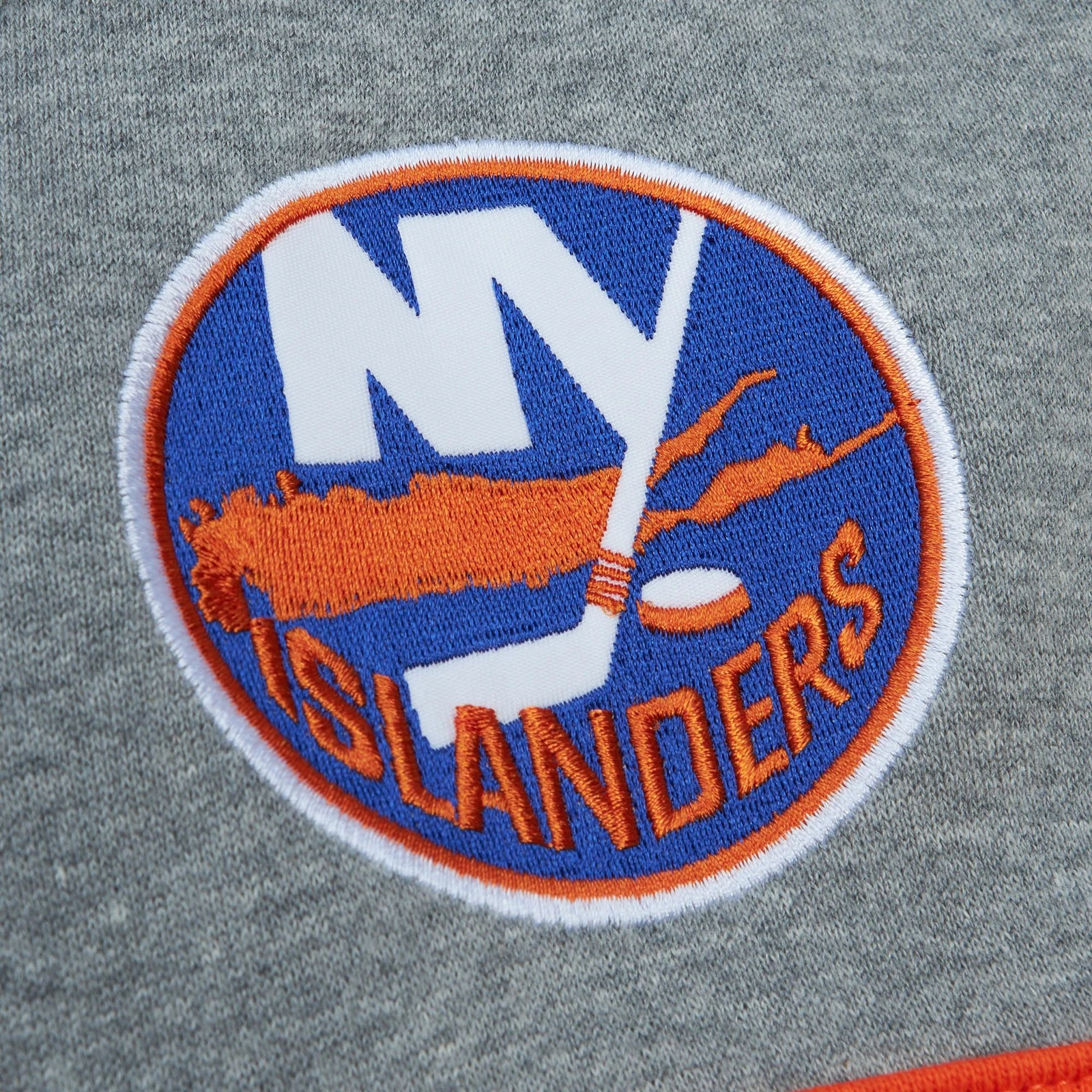Felpa con cappuccio pullover uomo Mitchell & Ness Royal Grigio New York Islanders Head Coach