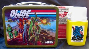 Vintage G.I. JOE Lunchbox & Thermos w/Insert - Action Hero (1982) C-8.5 Awesome