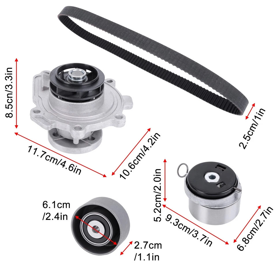 TIMING CAM BELT KIT + WATER PUMP FOR OPEL VAUXHALL ASTRA ZAFIRA INSIGNIA 1.6 1.8 - Image 2 of 4