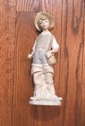 LIADRO Porcelain Figurine Matte Fisher Boy Retired #4809 Lladró Rare Bisque