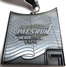 2017 Pat's Run Race Medal Pat Tillman Foundation Tempe Arizona 42 Never Stop