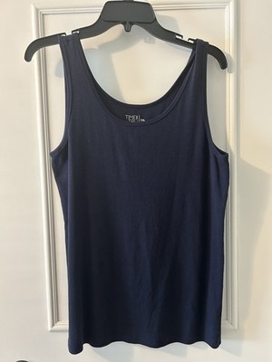 TIME & TRU  Women's Sleeveless Navy Blue Ribbed Tank Top Size XXL  Size 20