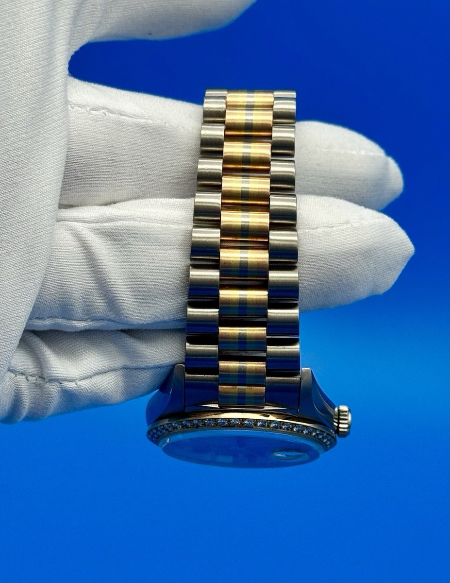 Rolex 18349 President Day Date FACTORY Diamond Bezel TRIDOR 18K