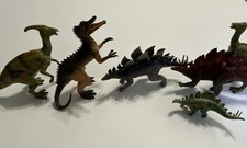 Dinosaur Pretend Play Action Figures Set Of 6 Posable Animals