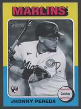 2024 Topps Heritage High Number SP Black & White Jhonny Pereda #719 Rookie RC