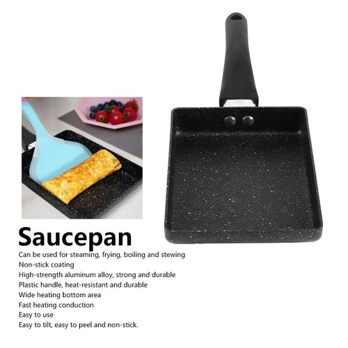 Tamagoyaki Pan, Japanese Omelette Pan, Rectangular Non-Stick Mini Frying Cook... - Photo 3/9
