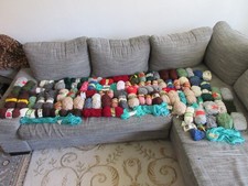 Rieses Wolle Konvolut Strickwolle voller Umzu...