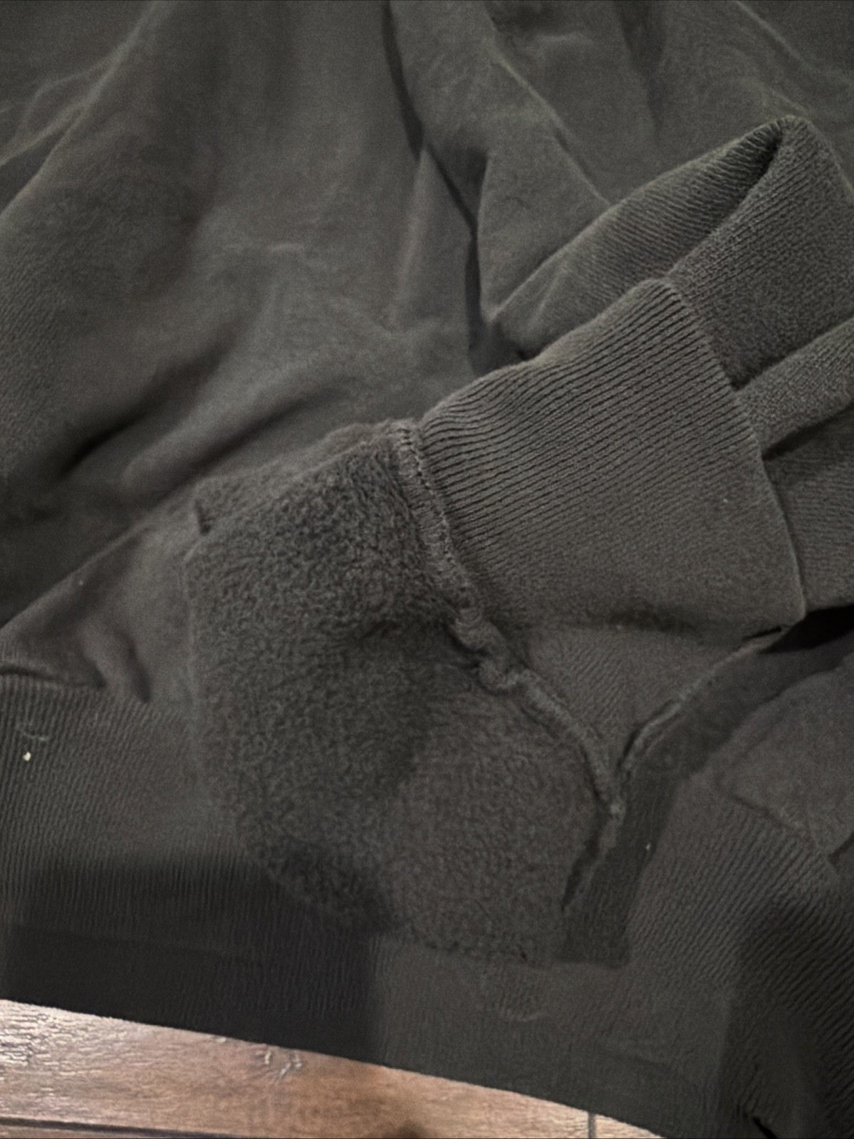 LOS ANGELES APPAREL black (dark Ivy) heavy weight Crewneck Sweater 14oz SIZE XL