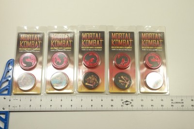 5x Mortal Kombat 1992 Kollector Kaps & Slammer (like Pogs)