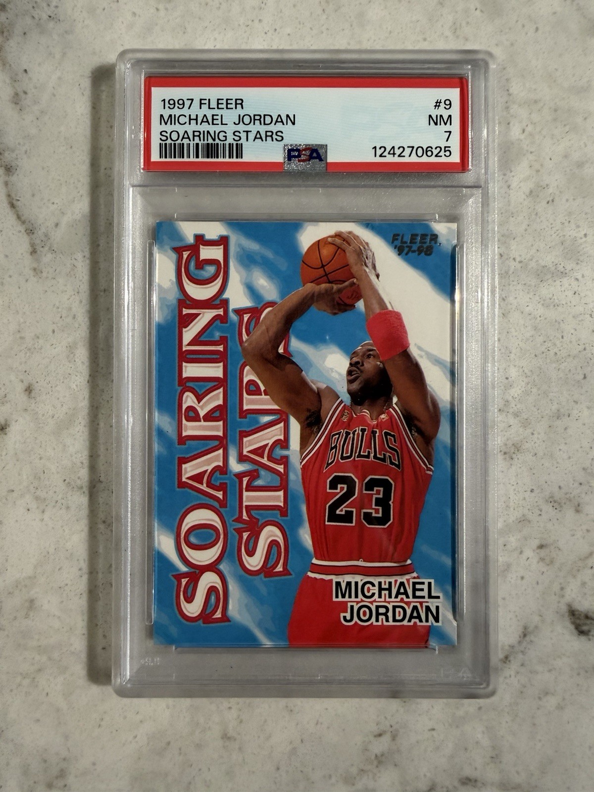 1997 Fleer Michael Jordan Soaring Stars #9 PSA 7