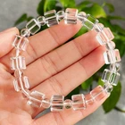 8mm Natural Clear White Quartz Crystal Gemstone Beads Bracelet