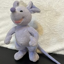 Muñeca de peluche rata ratón púrpura juguete de peluche pelo blanco lavanda cola larga