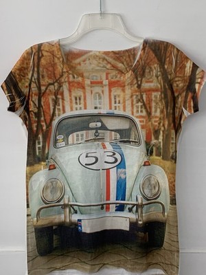 T Shirt Herbie The Love Bug Graphic Short Sleeve T Shirt Size S
