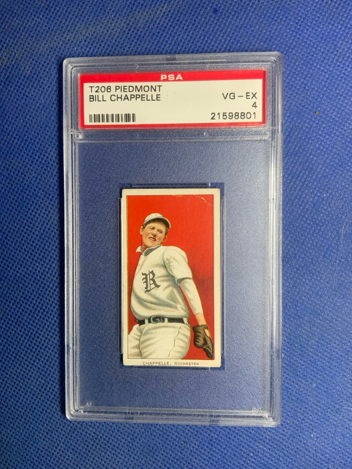 1909-11 T206 Piedmont 350 - Bill Chappelle - PSA 4 - Rochester Red Wings