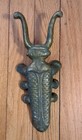 Antique Brass Gold Tone Boot Jack Beetle Decor Unique 9.5" Decor Art
