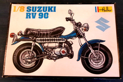 HELLER 1:8 SCALE PLASTIC MODEL #901 SUZUKI RV90 OPENED SEALED INSIDE