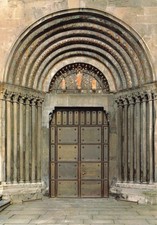 Postcard Switzerland Chur Cathedral of the Assumption of Mary Church Entrance