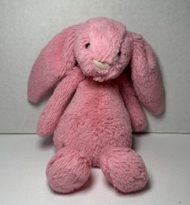 Retired Rare Jellycat London Original Bashful Hot Pink Bunny 8 Free Shipping