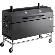 Backyard Pro 60" Charcoal / Wood Smoker Grill with Adjustable Grates and Dome