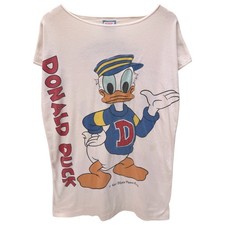 Donald Duck T Shirt Mens Large Disney Double Sided White Vintage 90s Tee