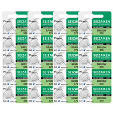 Seizaiken 370 SR920W 1.55V 0 Hg Silver Oxide Watch Battery 20 Batteries 