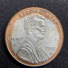 2005-D Lincoln Cent – Unusual Dime-Sized Center Impression / Mint Error? Oddity? — photo 3