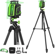 360° Laser Level with Tripod 60In, 82Ft - 165Ft Self Leveling Laser Level with P