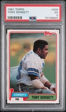1981 Topps - Tony Dorsett #500 PSA 5