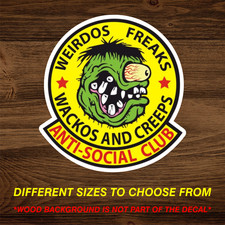 Hot Rod Ed Roth A.s.c. Motorcycle Rat Rod Vinyl Decal Sticker Free Shipping