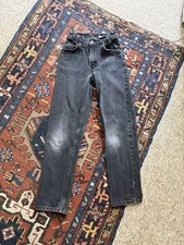 Levi's orange tab 550 Kids Black gray Washed denim Straight Jeans 12Y