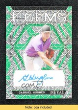 2022 Leaf Metal Pre-Production Proof Green Mojo 1/1 Gabriel Hughes Auto 00c9