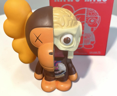 K Companion Dissected Bape Baby Milo Brown Black Grey Vinyl Figure