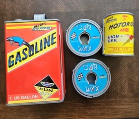 Galoob Micro Machines Secret Auto Supplies Motor Oil+ Car Wax +++ Gasoline