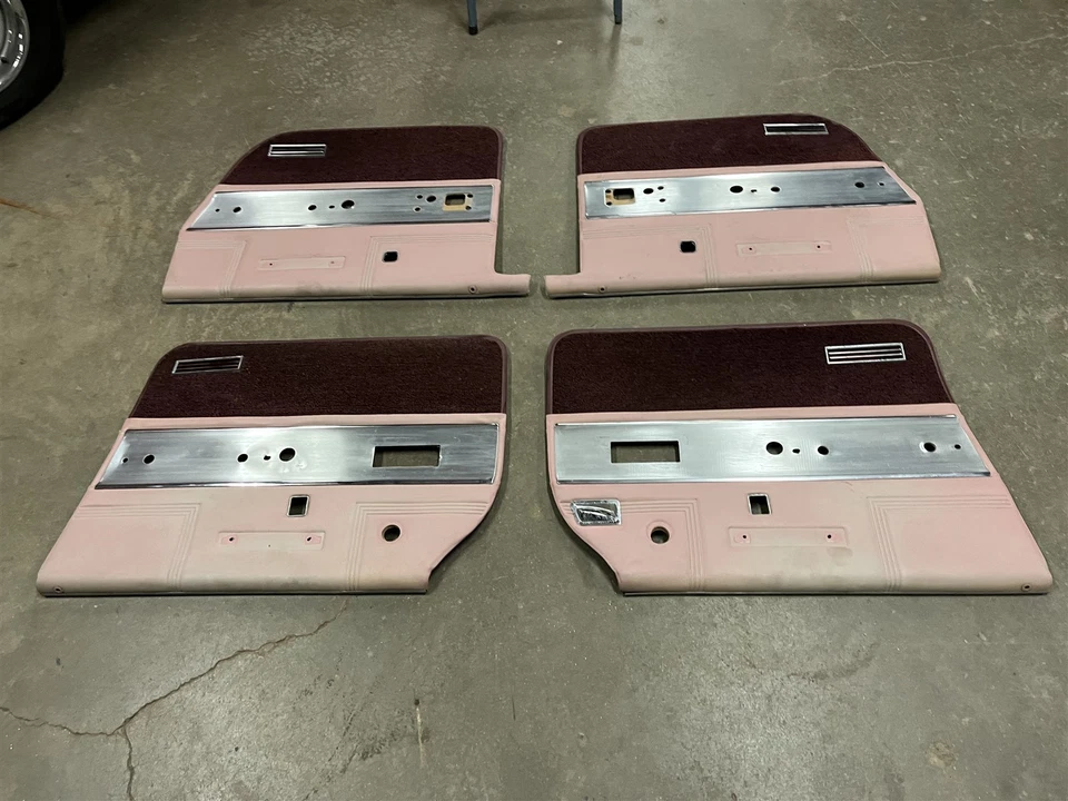 1961 Cadillac Series 62 Door Panel Set 4-door OEM Pink 61 - Image 2 of 4