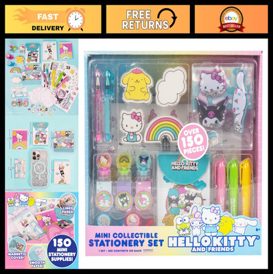 Mini Collectible Stationery Set - Cute Kawaii Sticky Notes & Office Supplies
