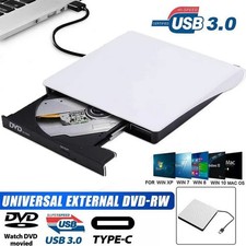 Slim External CD DVD Drive USB 3.0 Disc Player Burner Writer For Laptop PC Mac