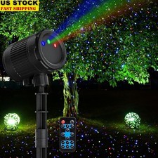 RGB Laser Projector Light Outdoor Indoor Firefly Effect Timer Remote Control New