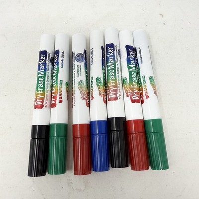 VTG Sanford Colorific Dry Erase Markers 5 Set Med Point Liquid 1998 Black Red
