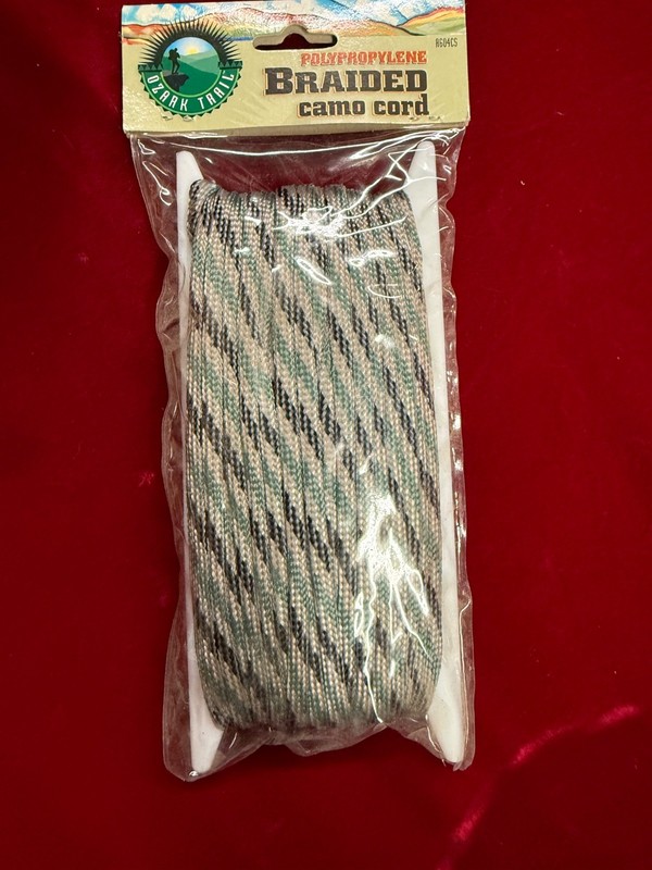 Ozark Trail Camouflage Utility Cord 50ft polypropylene 1/4" with spool